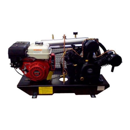 Puma Puma TUK-130HGE, 13HP, Base Plate Gas Comp, Tankless Gallon, 175 PSI, 23CFM, Honda, Electric/Recoil TUK-130HGE